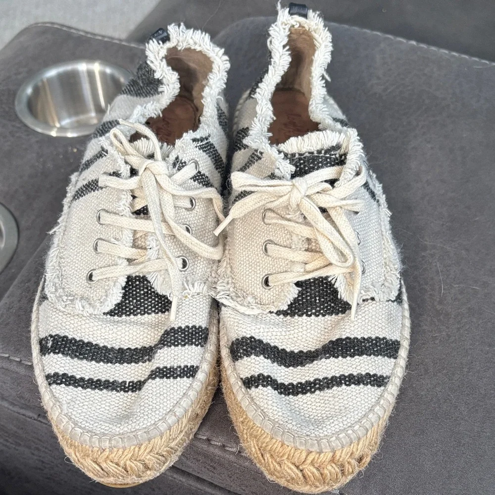 Loeffler Randall Alfie Striped Platform Espadrille